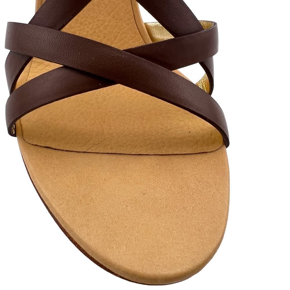 New DSQUARED2 Women US 8 Brown Leather Stiletto Pump Sandals Ankle Strap IT $650 - Picture 12 of 16
